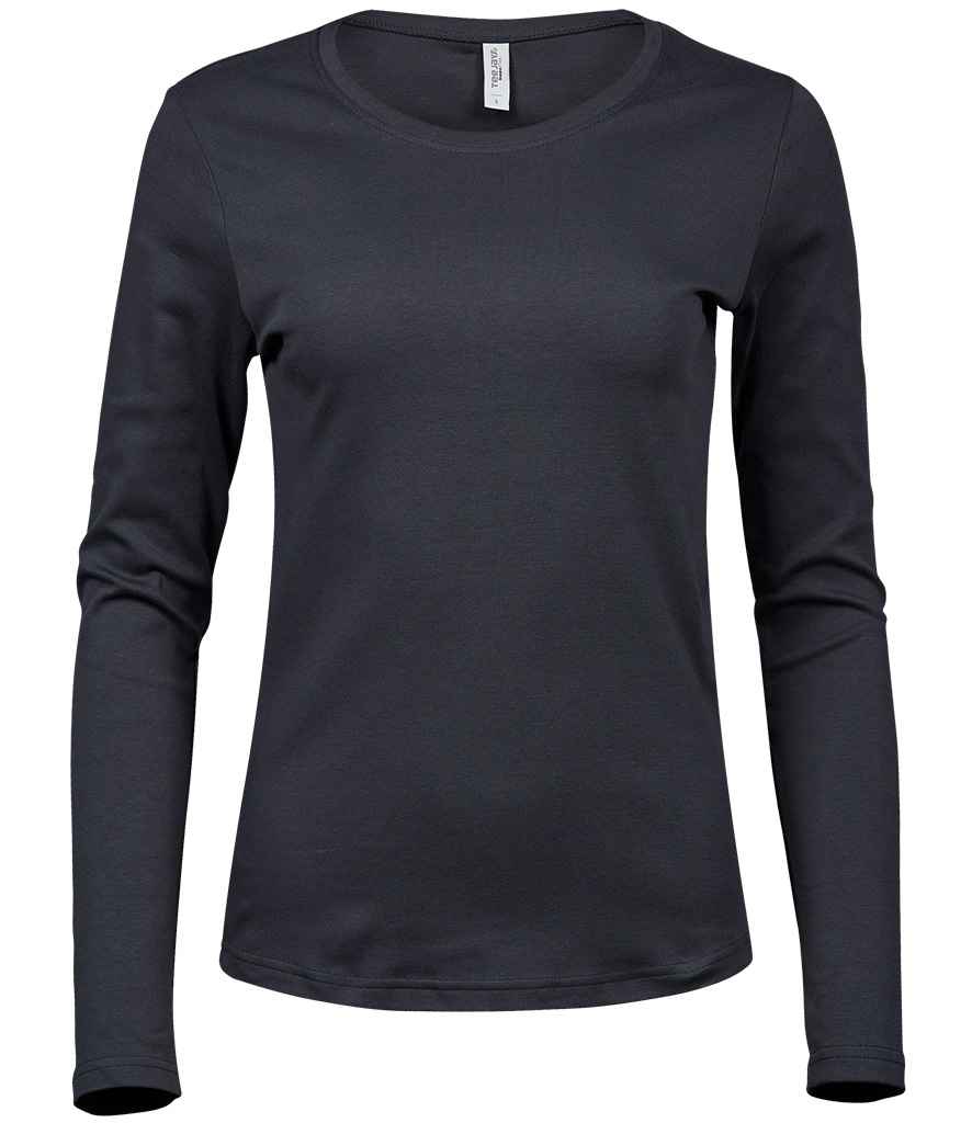 Tee Jays Ladies Long Sleeve Interlock T-Shirt T590 - Dark Grey