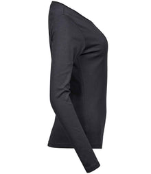 Tee Jays Ladies Long Sleeve Interlock T-Shirt T590 - T590 Dark Grey Side