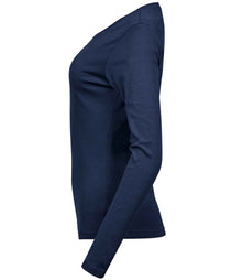 Tee Jays Ladies Long Sleeve Interlock T-Shirt T590 - T590 Navy Side