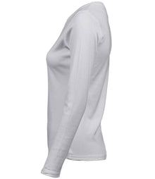 Tee Jays Ladies Long Sleeve Interlock T-Shirt T590 - T590 White Side