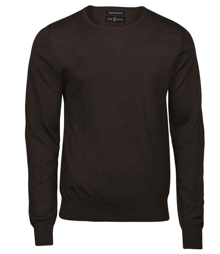 Tee Jays Merino Blend Crew Neck Sweater T6000 - Mocha