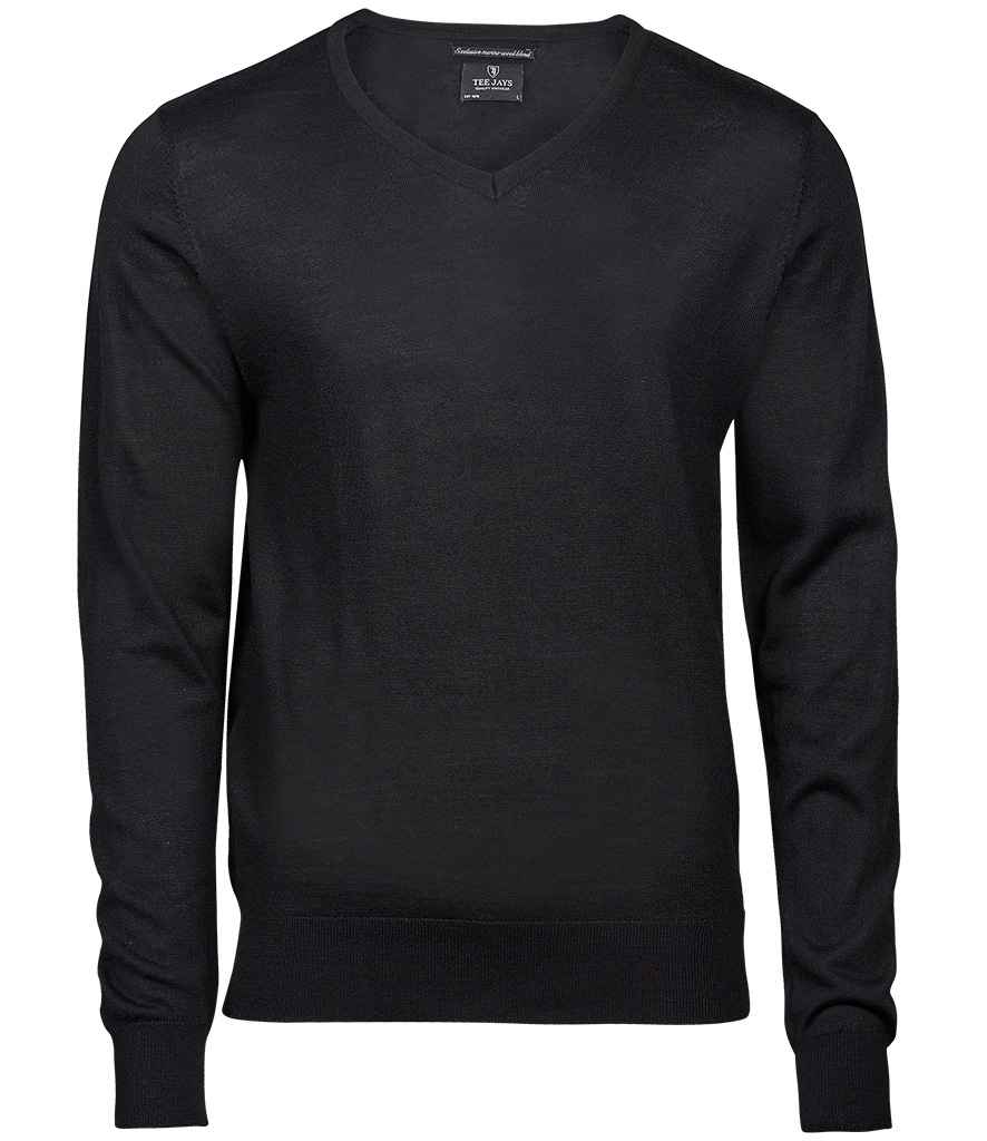 Tee Jays Merino Blend V Neck Sweater T6001 - Black