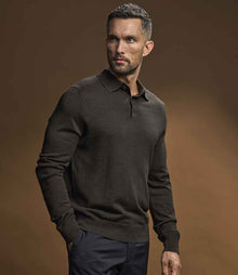 Tee Jays Knitted Polo Shirt T6002 - T6002 Black Model