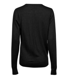 Tee Jays Ladies Crew Neck Sweater T6006 - T6006 Black Back