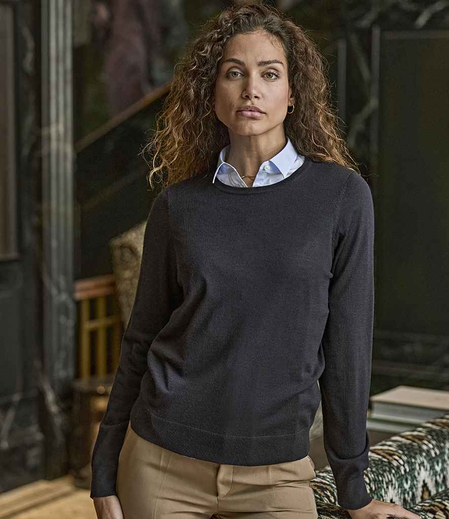 Tee Jays Ladies Crew Neck Sweater T6006 - T6006 Black Model