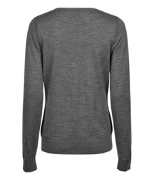 Tee Jays Ladies Crew Neck Sweater T6006 - T6006 Grey Melange Back