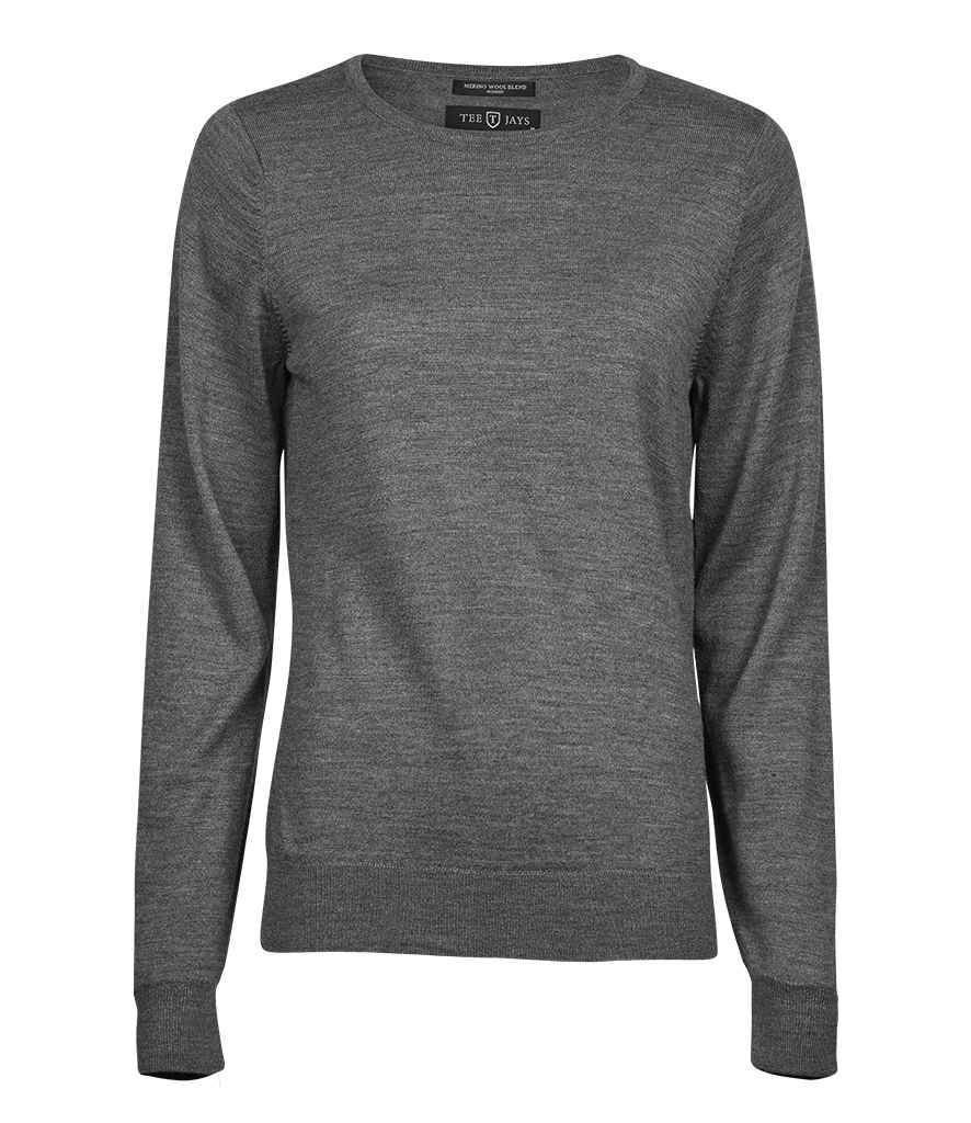 Tee Jays Ladies Crew Neck Sweater T6006 - Grey Melange
