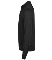 Tee Jays Knitted Full Zip Sweater T6012 - T6012 Black Side