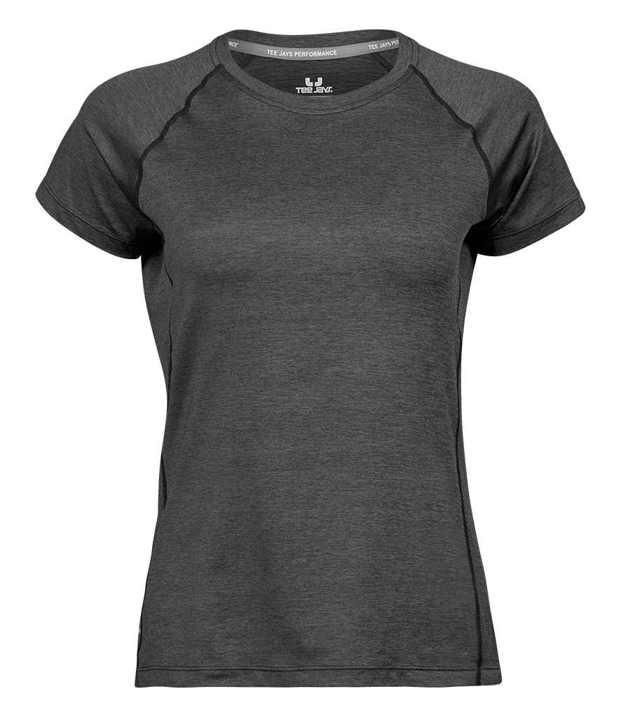 Tee Jays Ladies CoolDry™ T-Shirt T7021 - Black Melange