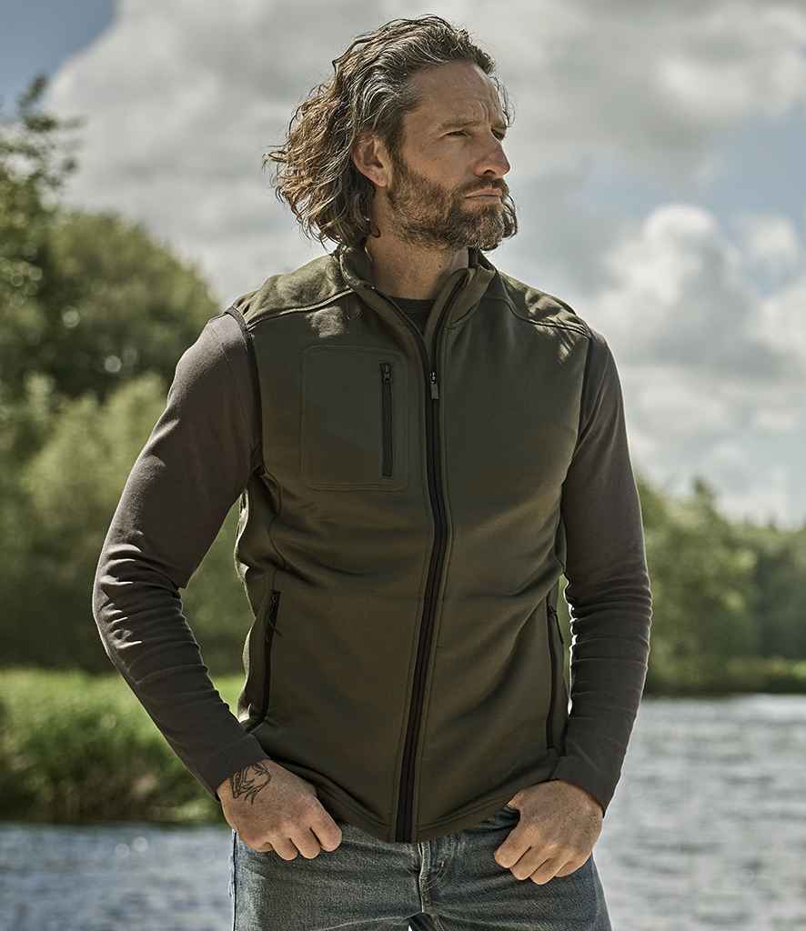 Tee Jays Stretch Fleece Bodywarmer T9104 - T9104 Deep Green Model