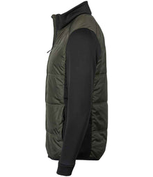 Tee Jays Hybrid-Stretch Jacket T9110 - T9110 Deep Green/Black Side