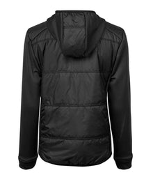 Tee Jays Ladies Hybrid-Stretch Hooded Jacket T9113 - T9113 Black/Black Back