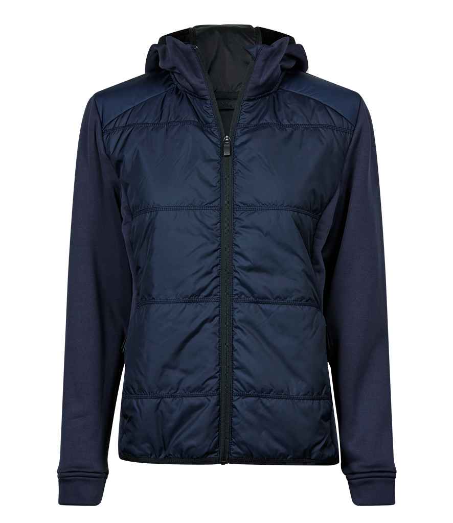 Tee Jays Ladies Hybrid-Stretch Hooded Jacket T9113 - Navy/Navy