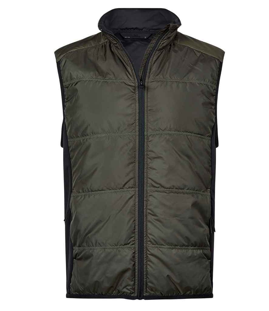 Tee Jays Hybrid-Stretch Bodywarmer T9114 - Deep Green/Black