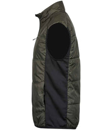 Tee Jays Hybrid-Stretch Bodywarmer T9114 - T9114 Deep Green/Black Side