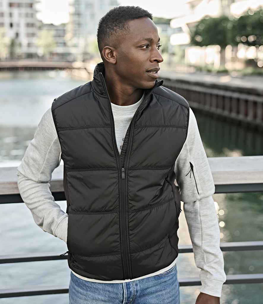 Tee Jays Hybrid-Stretch Bodywarmer T9114 - T9114 Deep Green/Black Model