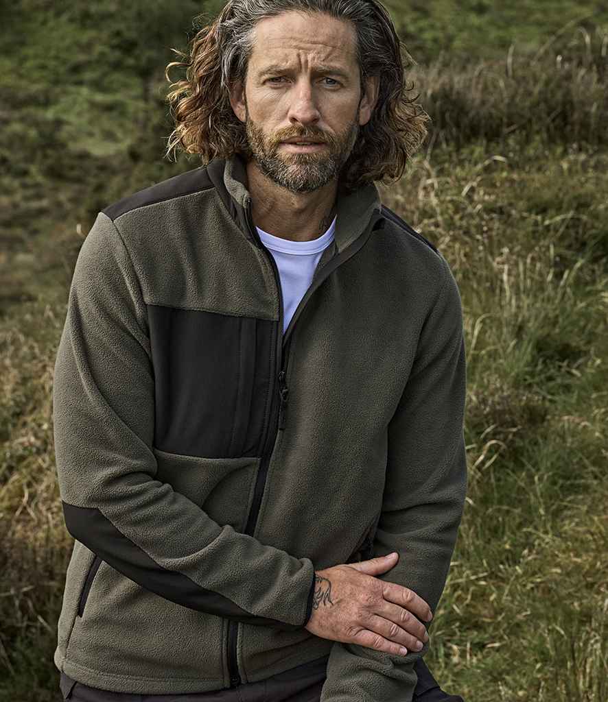 Tee Jays Mountain Fleece Jacket T9120 - T9120 Deep Green/Black Model