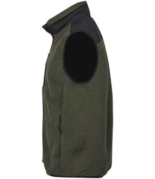 Tee Jays Mountain Fleece Bodywarmer T9122 - T9122 Deep Green/Black Side