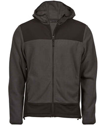 Tee Jays Mountain Hooded Fleece Jacket T9124 - Asphalt/Black