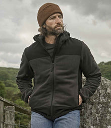 Tee Jays Mountain Hooded Fleece Jacket T9124 - T9124 Asphalt/Black Model
