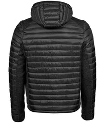 Tee Jays Crossover Hooded Padded Outdoor Jacket T9610 - T9610 Black/Black Melange Back