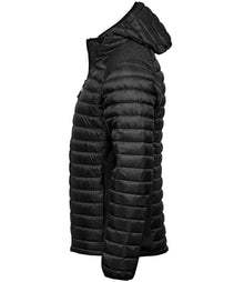 Tee Jays Crossover Hooded Padded Outdoor Jacket T9610 - T9610 Black/Black Melange Side