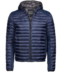 Tee Jays Crossover Hooded Padded Outdoor Jacket T9610 - Navy/Navy Melange