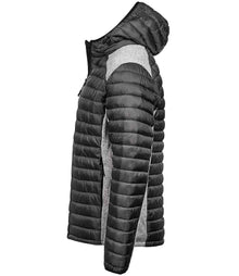 Tee Jays Crossover Hooded Padded Outdoor Jacket T9610 - T9610 Space Grey/Grey Melange Side