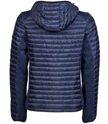 Tee Jays Ladies Crossover Hooded Padded Outdoor Jacket T9611 - T9611 Navy/Navy Melange Back