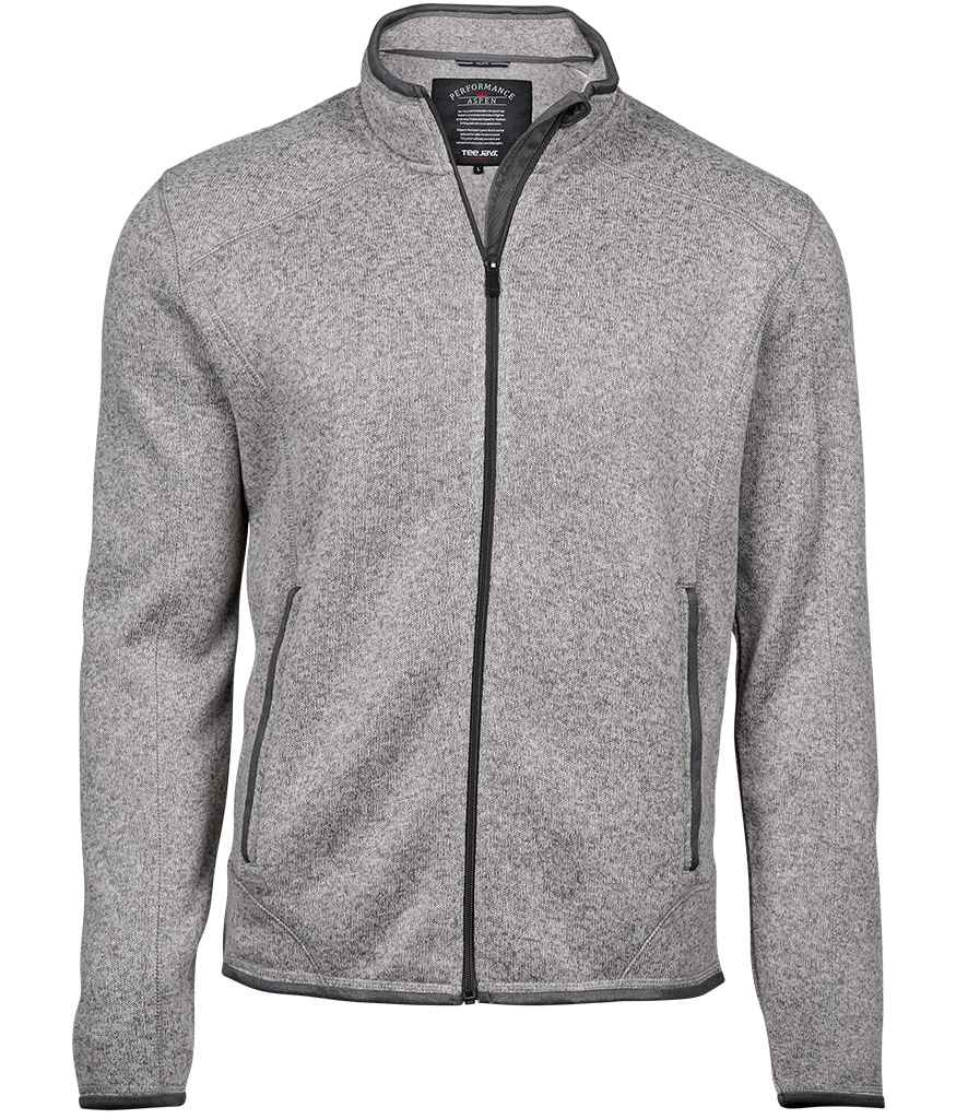 Tee Jays Knitted Outdoor Fleece Jacket T9615 - Grey Melange