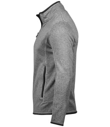 Tee Jays Knitted Outdoor Fleece Jacket T9615 - T9615 Grey Melange Side