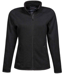 Tee Jays Ladies Knitted Outdoor Fleece Jacket T9616 - Black