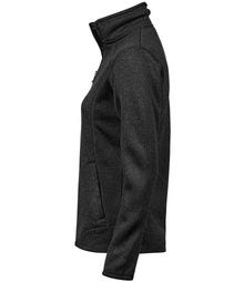 Tee Jays Ladies Knitted Outdoor Fleece Jacket T9616 - T9616 Black Side