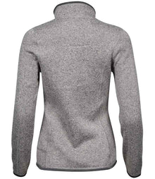 Tee Jays Ladies Knitted Outdoor Fleece Jacket T9616 - T9616 Grey Melange Back