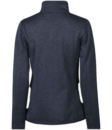 Tee Jays Ladies Knitted Outdoor Fleece Jacket T9616 - T9616 Navy Melange Back