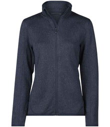 Tee Jays Ladies Knitted Outdoor Fleece Jacket T9616 - Navy Melange
