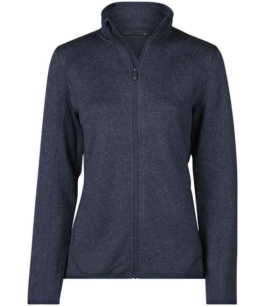 Tee Jays Ladies Knitted Outdoor Fleece Jacket T9616 - Navy Melange