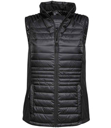 Tee Jays Ladies Crossover Padded Bodywarmer T9625 - Black/Black