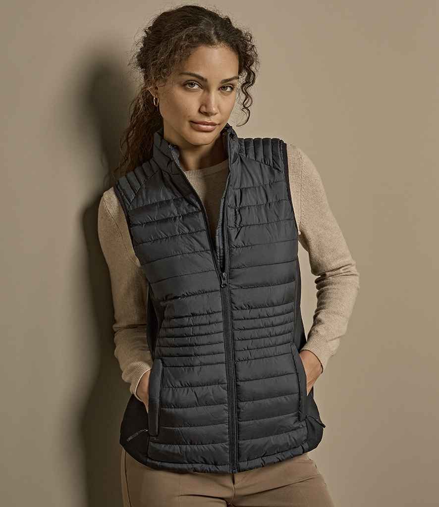 Tee Jays Ladies Crossover Padded Bodywarmer T9625 - T9625 Black/Black Model