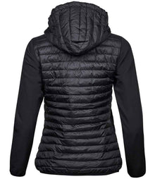 Tee Jays Ladies Crossover Hooded Jacket T9629 - T9629 Black/Black Back