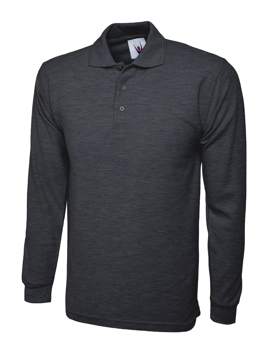 Longsleeve Poloshirt UC113 - Charcoal