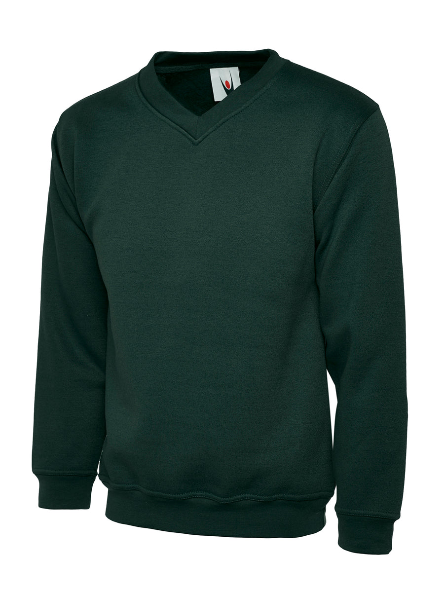 Premium V-Neck Sweatshirt UC204 - Bottle Green