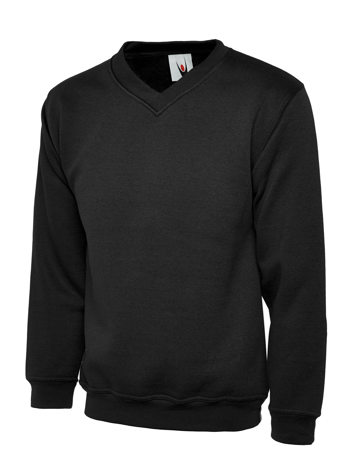 Childrens V Neck Sweatshirt UC206 - Black