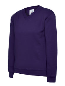 Childrens V Neck Sweatshirt UC206 - Purple