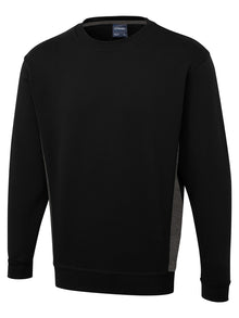 Two Tone Crew New Sweatshirt UC217 - Black/Charcoal