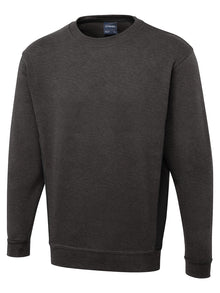 Two Tone Crew New Sweatshirt UC217 - Charcoal/Black