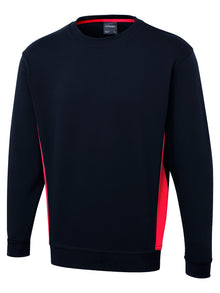 Two Tone Crew New Sweatshirt UC217 - Navy/Red