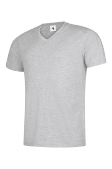 Classic V Neck T-shirt UC317 - Heather Grey