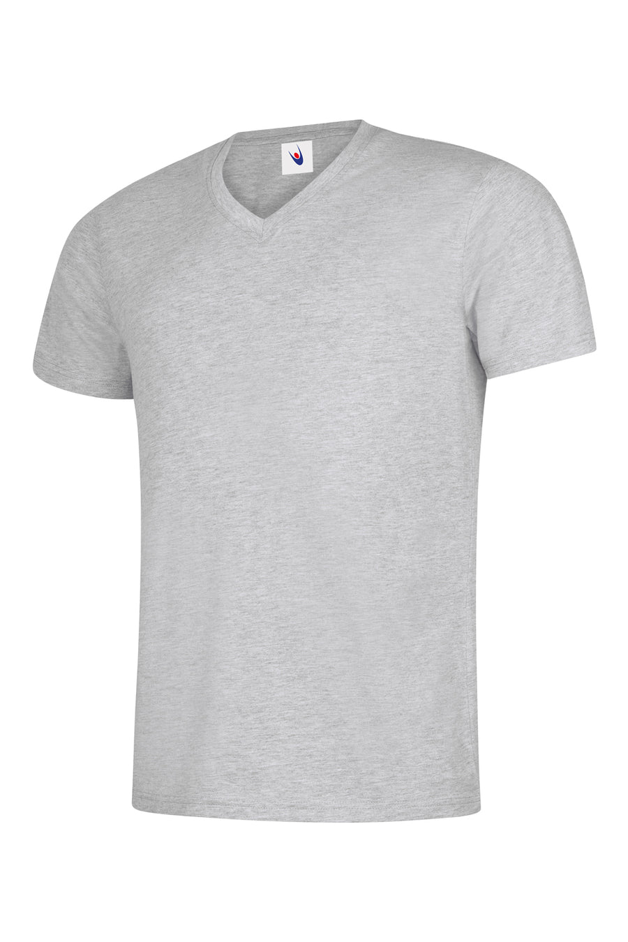 Classic V Neck T-shirt UC317 - Heather Grey