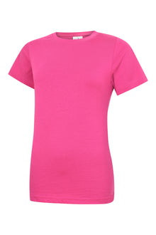 Ladies Classic Crew Neck T-Shirt UC318 - Hot Pink